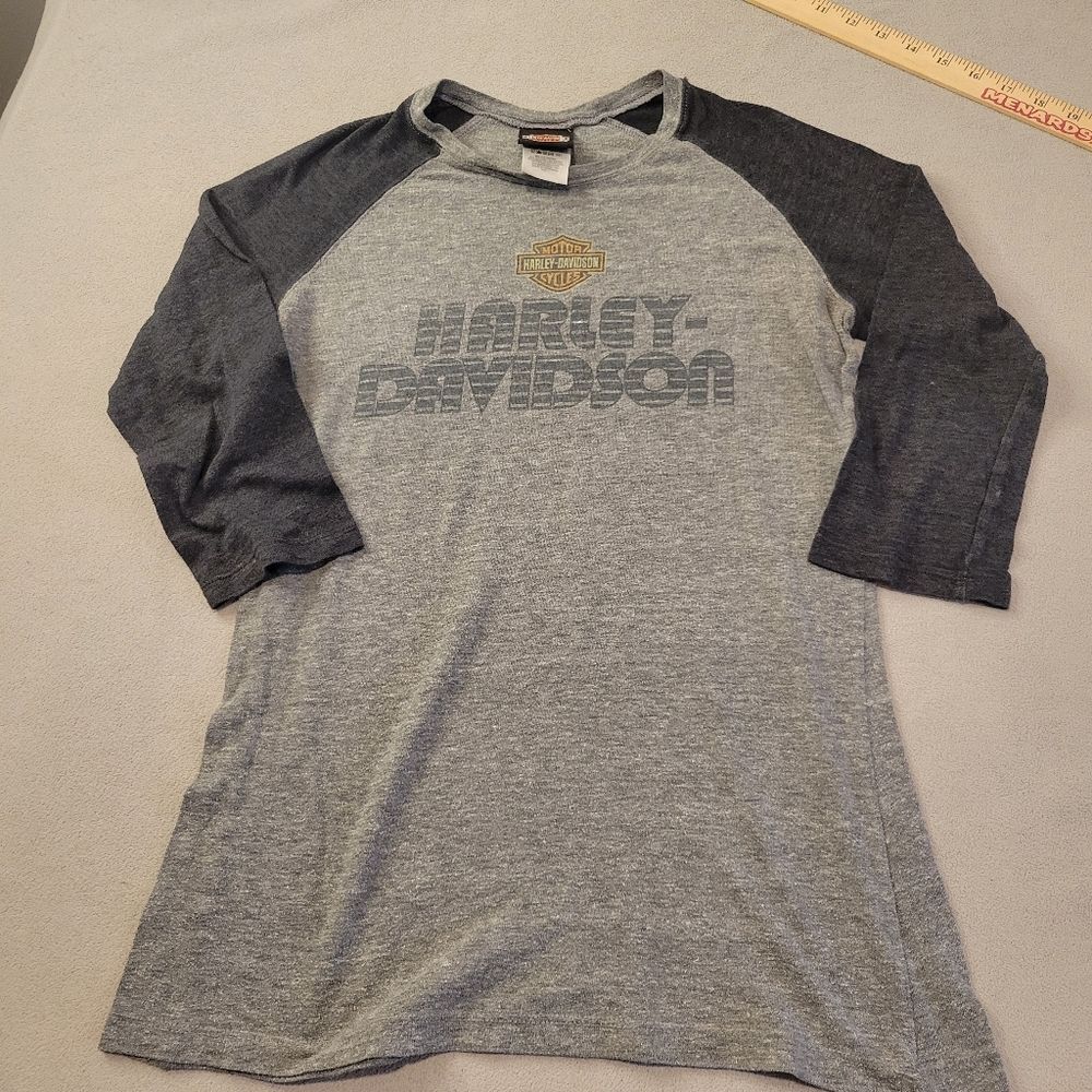 Harley-Davidson Gray Women Shirt Size Large Vintage